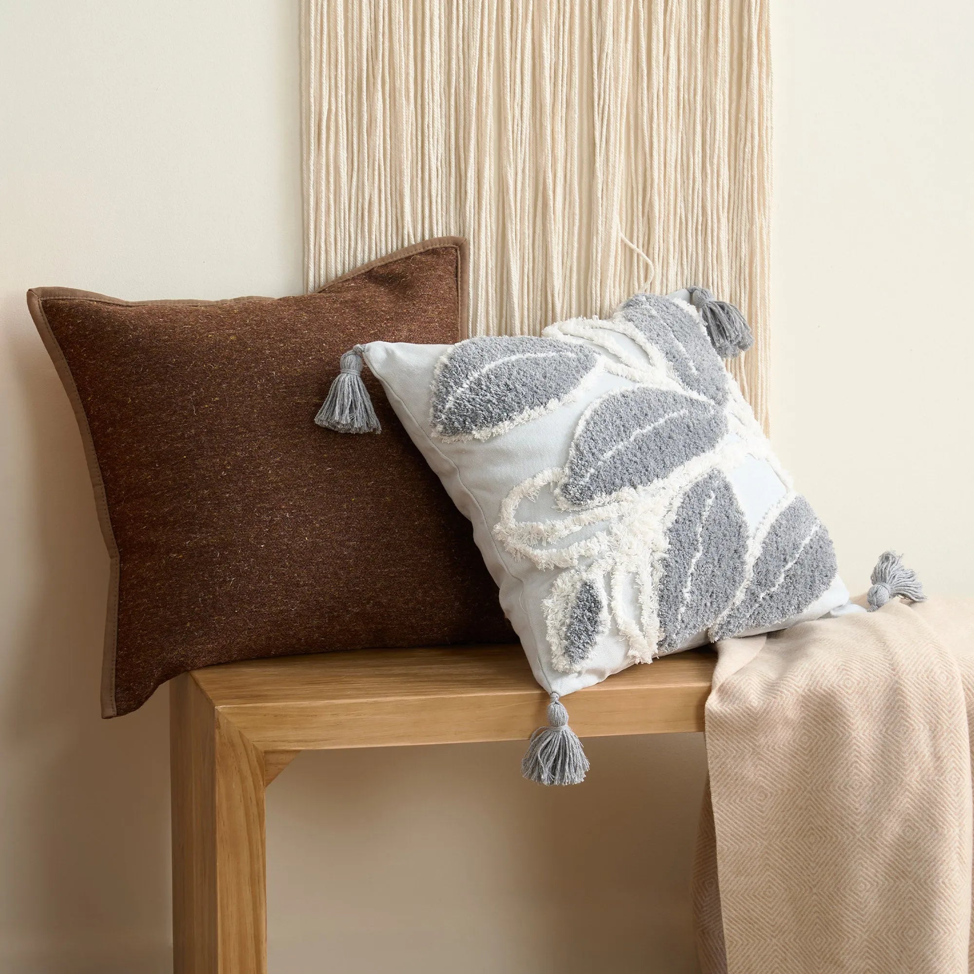 Forest Leaves Throw Pillow Cover