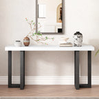 Geometric Console Table with Solid Pine Legs