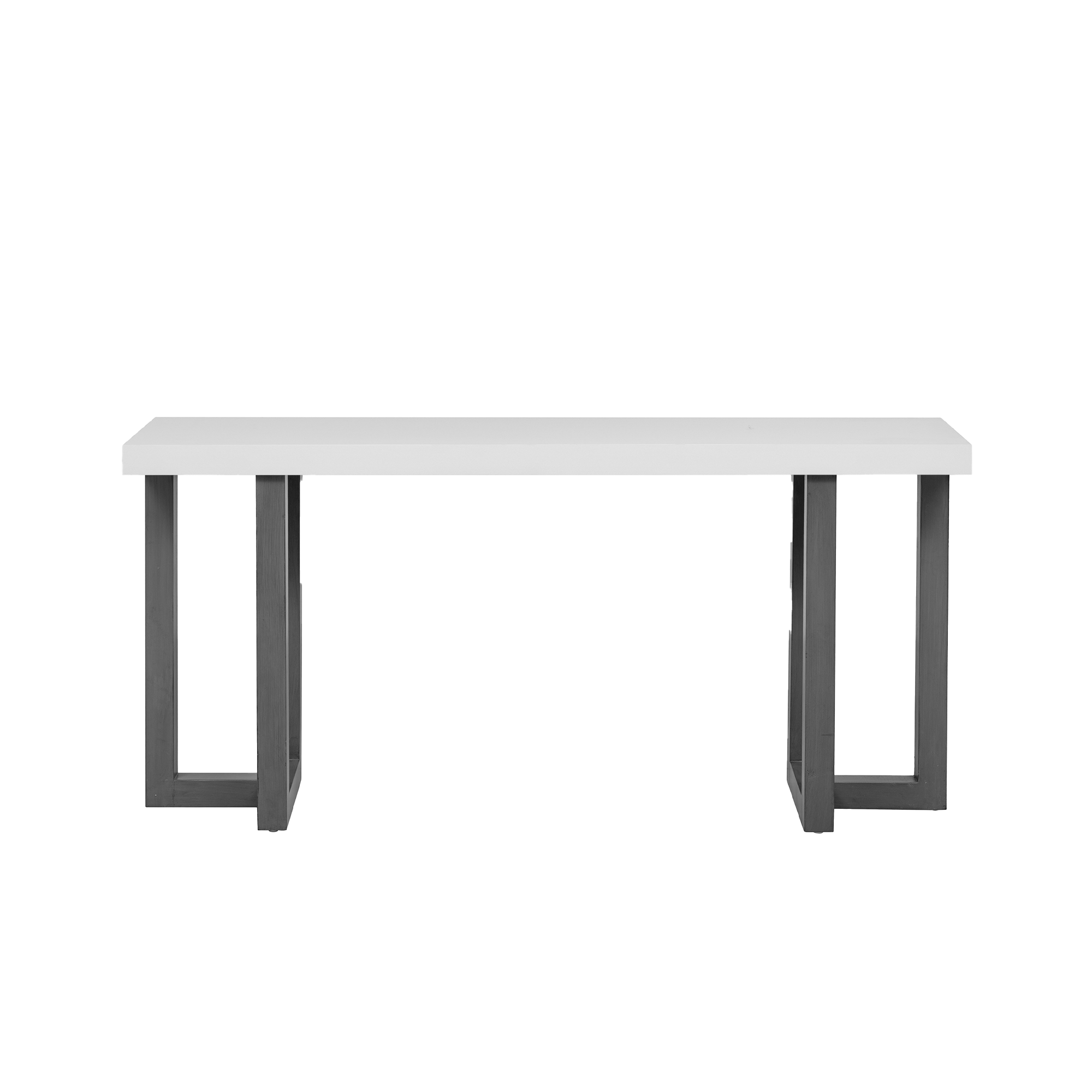 Geometric Console Table with Solid Pine Legs