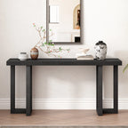Geometric Console Table with Solid Pine Legs
