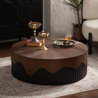 Handcrafted Round Wooden Coffee Table
