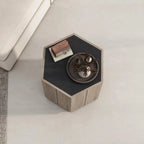 Hexagonal Retro Mid Century Modern Coffee Table Side Table Set