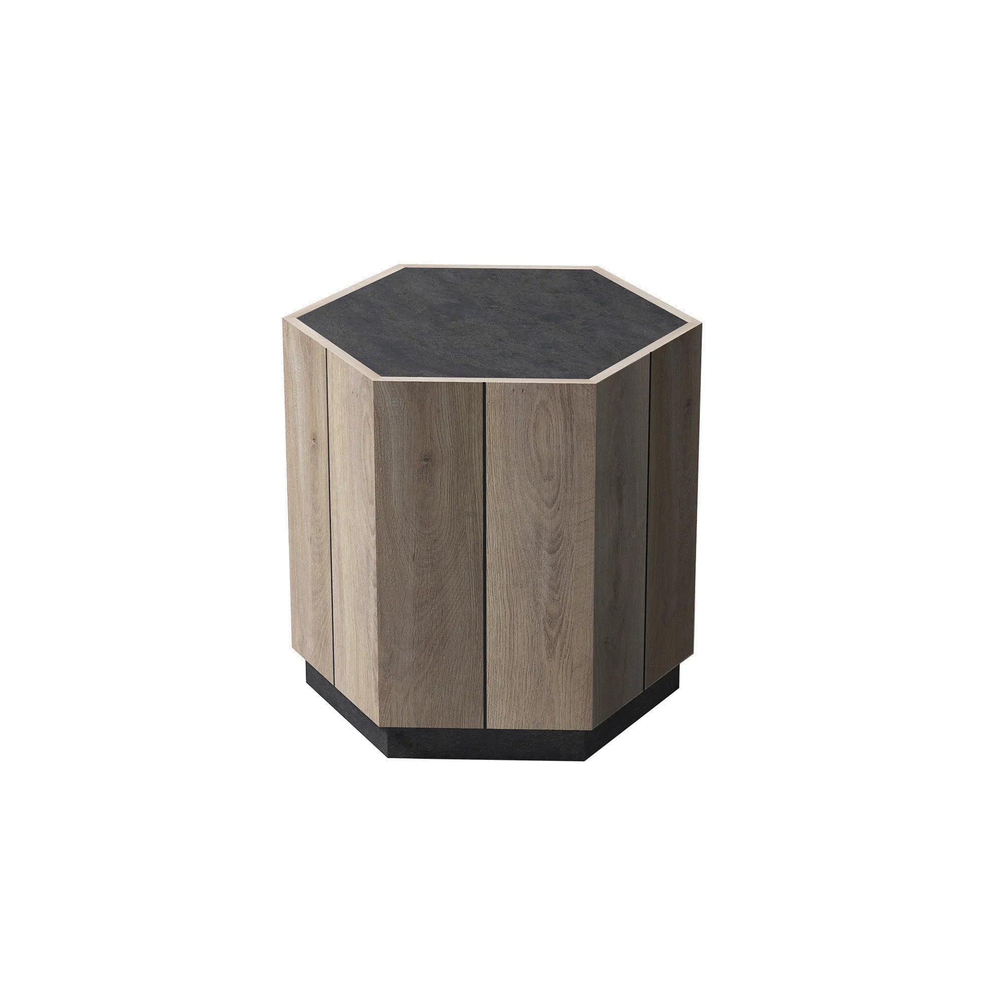 Hexagonal Retro Mid Century Modern Coffee Table Side Table Set
