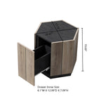 Hexagonal Retro Mid Century Modern Coffee Table Side Table Set