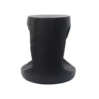 Hollow Round Faux Wood End Table with Natural Grain Texture