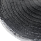 Hollow Round Faux Wood End Table with Natural Grain Texture