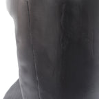 Hollow Round Faux Wood End Table with Natural Grain Texture