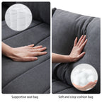 L-Shape Modern Sectional Sofa with Convertible Ottoman