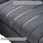 L-Shape Modern Sectional Sofa with Convertible Ottoman