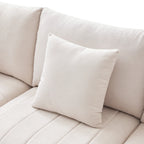 L-Shape Modern Sectional Sofa with Convertible Ottoman