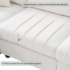 L-Shape Modern Sectional Sofa with Convertible Ottoman