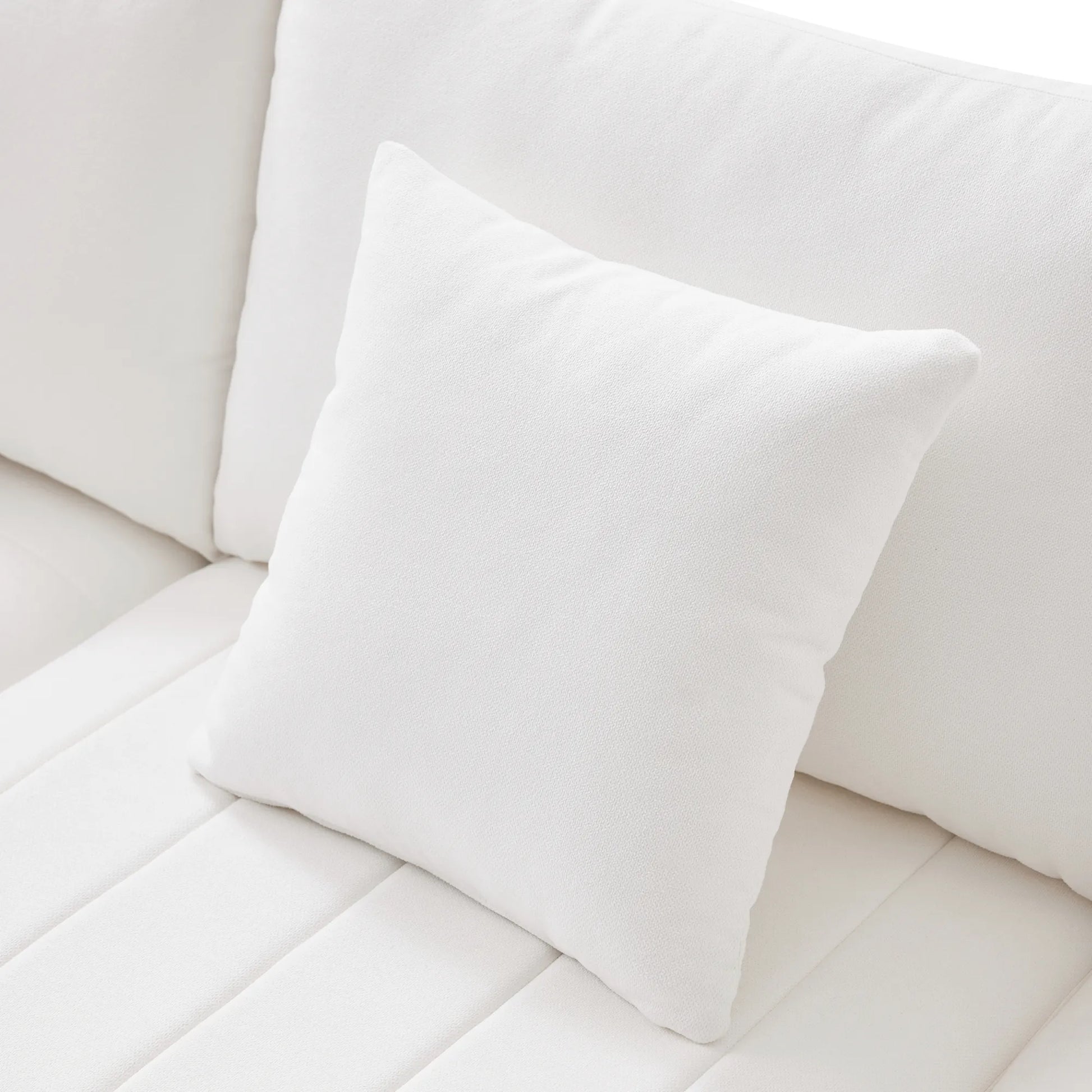 L-Shape Modern Sectional Sofa with Convertible Ottoman