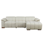 3 Seater L Shape Leather Modern Power Reclining Sofa