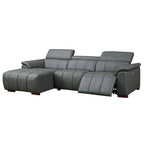 3 Seater L Shape Leather Modern Power Reclining Sofa