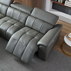 3 Seater L Shape Leather Modern Power Reclining Sofa