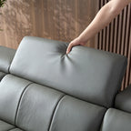 3 Seater L Shape Leather Modern Power Reclining Sofa