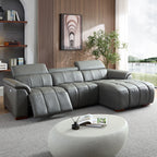 3 Seater L Shape Leather Modern Power Reclining Sofa