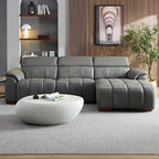 3 Seater L Shape Leather Modern Power Reclining Sofa
