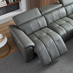 3 Seater L Shape Leather Modern Power Reclining Sofa