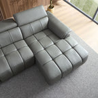 3 Seater L Shape Leather Modern Power Reclining Sofa