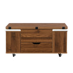 Lift-Top Foldable Coffee Table with Stools & Storage