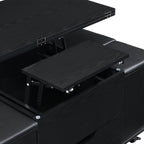 Lift-Top Foldable Coffee Table with Stools & Storage