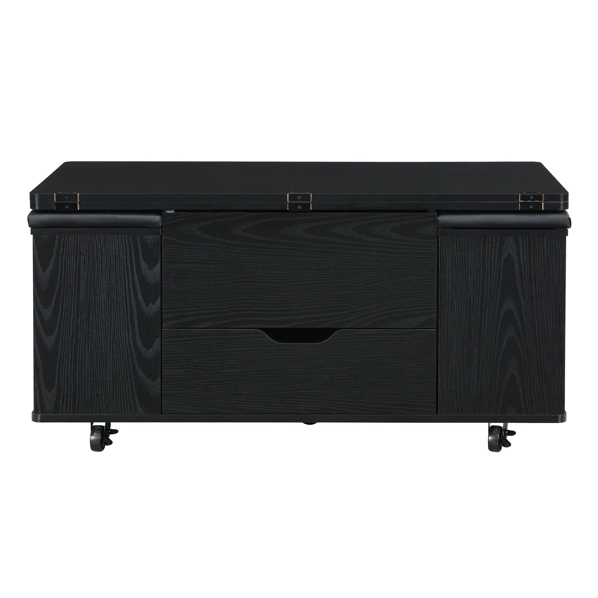 Lift-Top Foldable Coffee Table with Stools & Storage