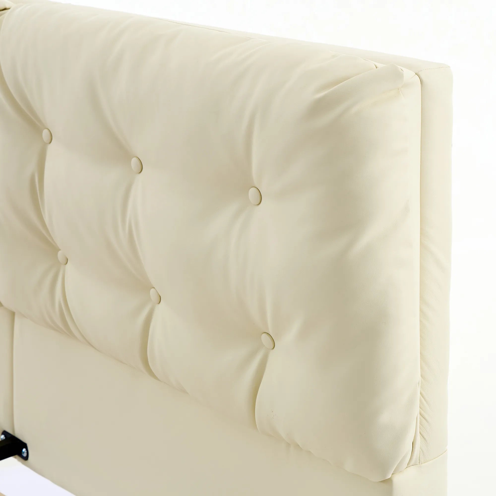 Lunara – Queen Floating Bed with PU Leather & LED Lights