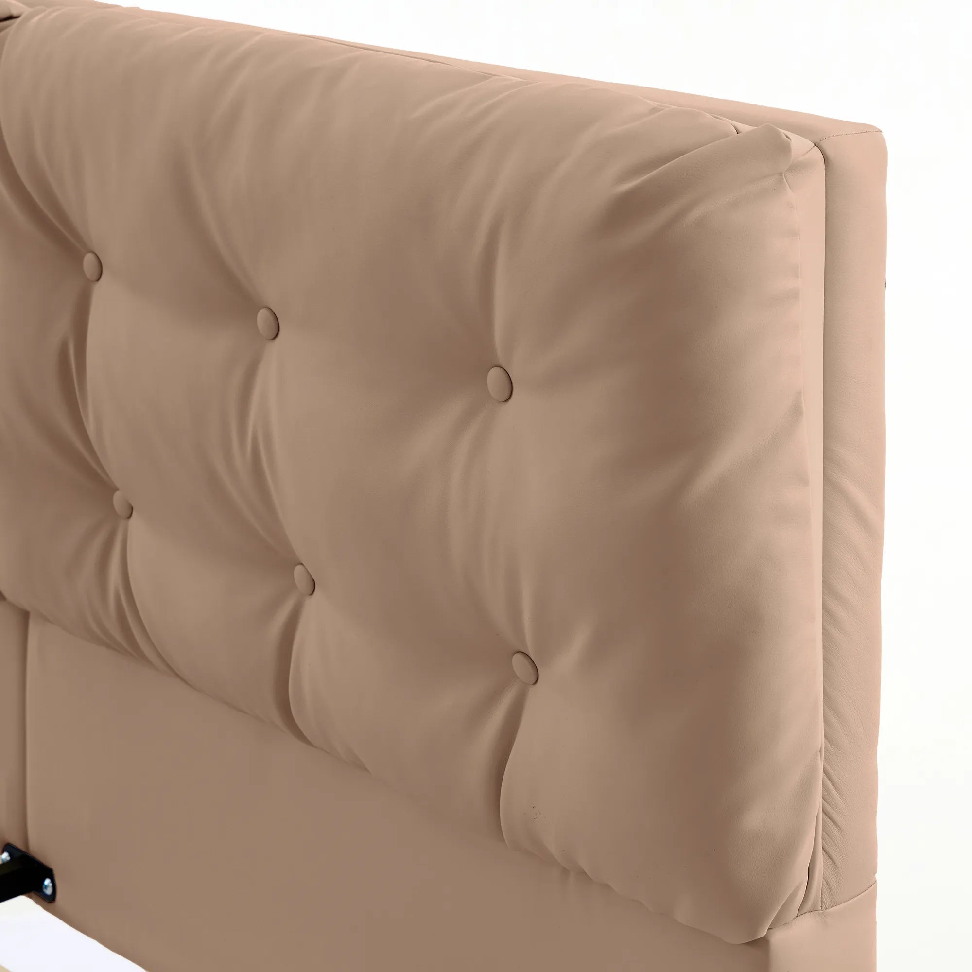 Lunara – Queen Floating Bed with PU Leather & LED Lights