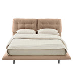 Lunara – Queen Floating Bed with PU Leather & LED Lights