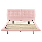 Lunara – Queen Floating Bed with PU Leather & LED Lights