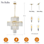 20" Luxury Crystal Modern Chandelier Light