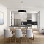 18" Luxury Crystal Round Modern Chandelier