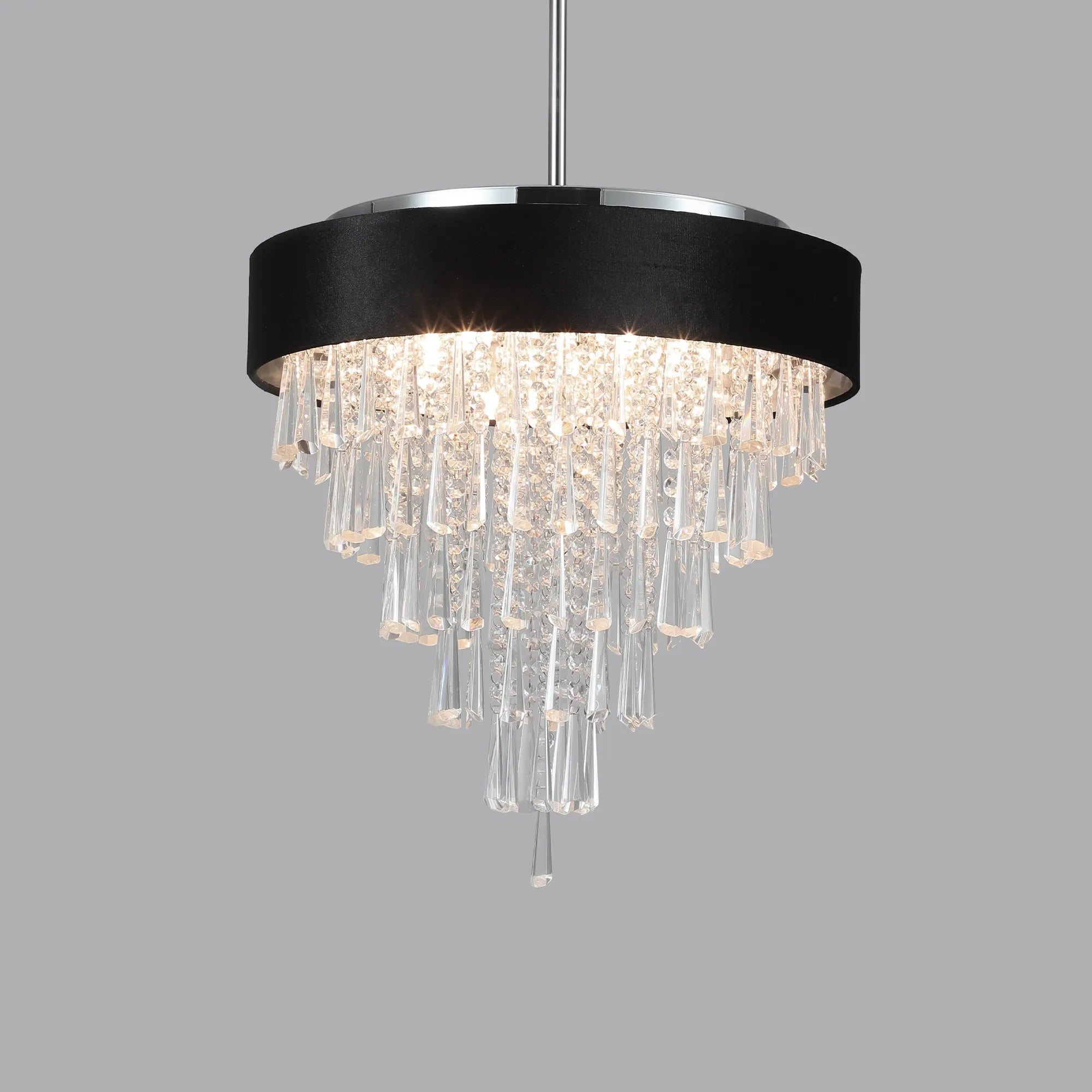 18" Luxury Crystal Round Modern Chandelier