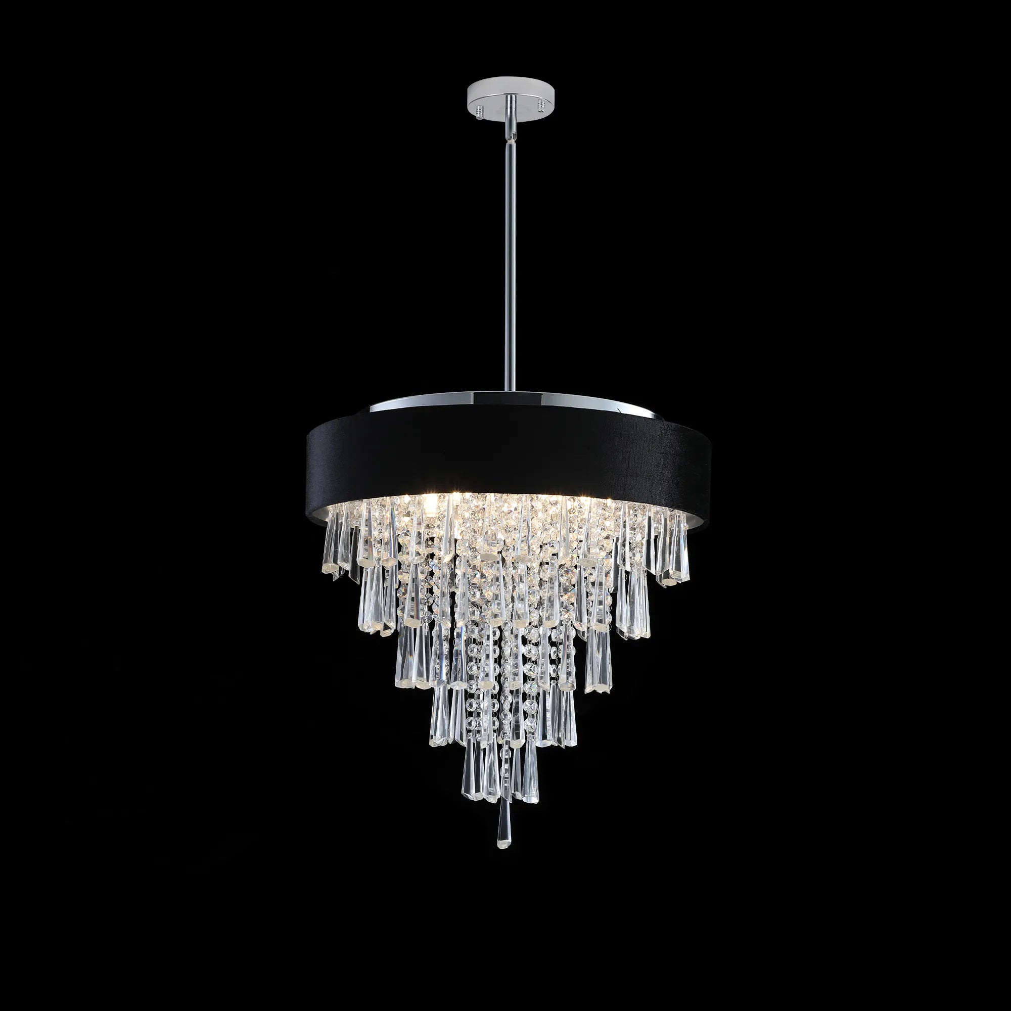 18" Luxury Crystal Round Modern Chandelier