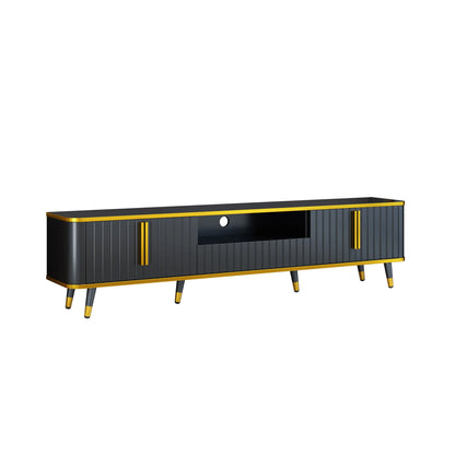 Luxury Minimalism Modern TV Stand Media Console with Open Storage Shelf