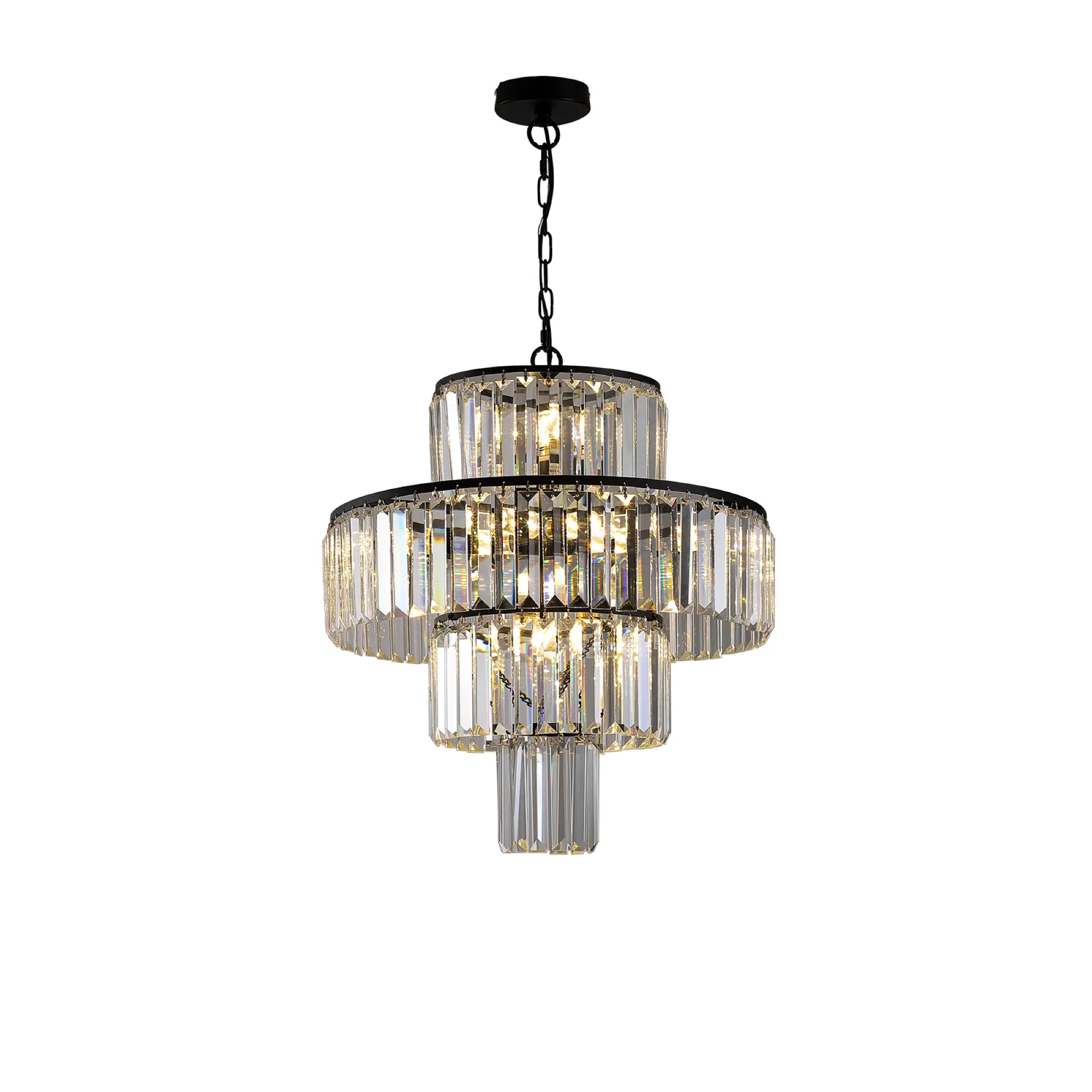 20" Luxury Crystal Modern Chandelier Light
