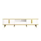Luxury Minimalism Modern TV Stand Media Console with Open Storage Shelf