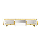 Luxury Minimalism Modern TV Stand Media Console with Open Storage Shelf
