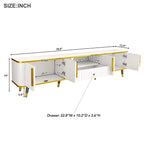 Luxury Minimalism Modern TV Stand Media Console with Open Storage Shelf