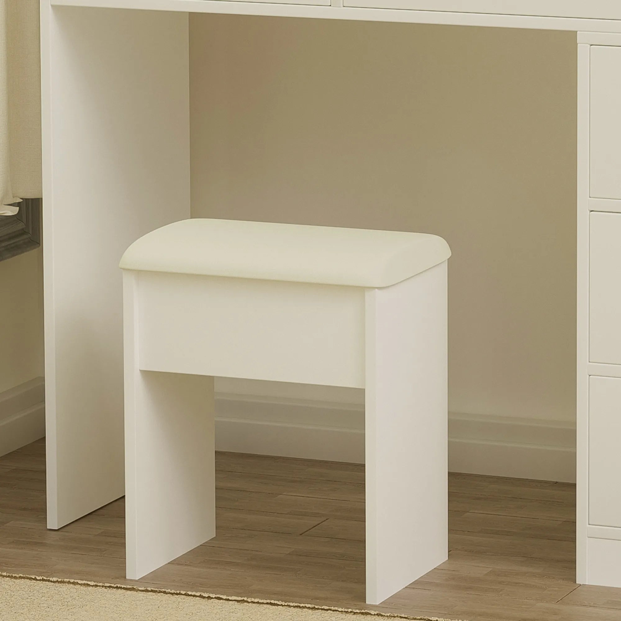 Makeup Vanity Set with Mirror & Stool