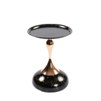 Marble Pattern Mermaid Tail Round Metal End Table