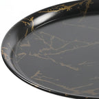 Marble Pattern Mermaid Tail Round Metal End Table