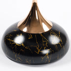 Marble Pattern Mermaid Tail Round Metal End Table