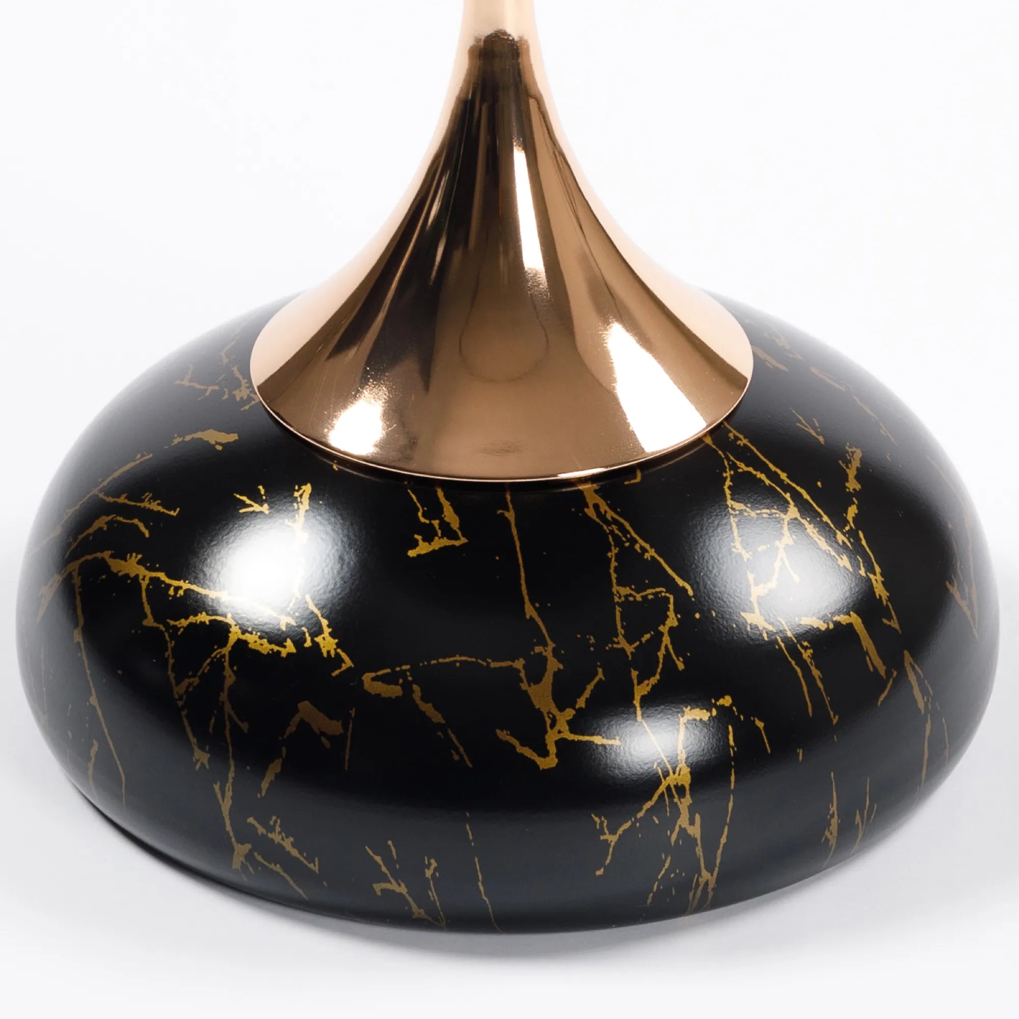 Marble Pattern Mermaid Tail Round Metal End Table