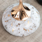 Marble Pattern Mermaid Tail Round Metal End Table
