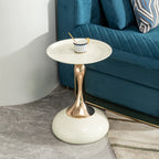 Mermaid Tail Round Metal End Table