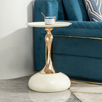 Mermaid Tail Round Metal End Table