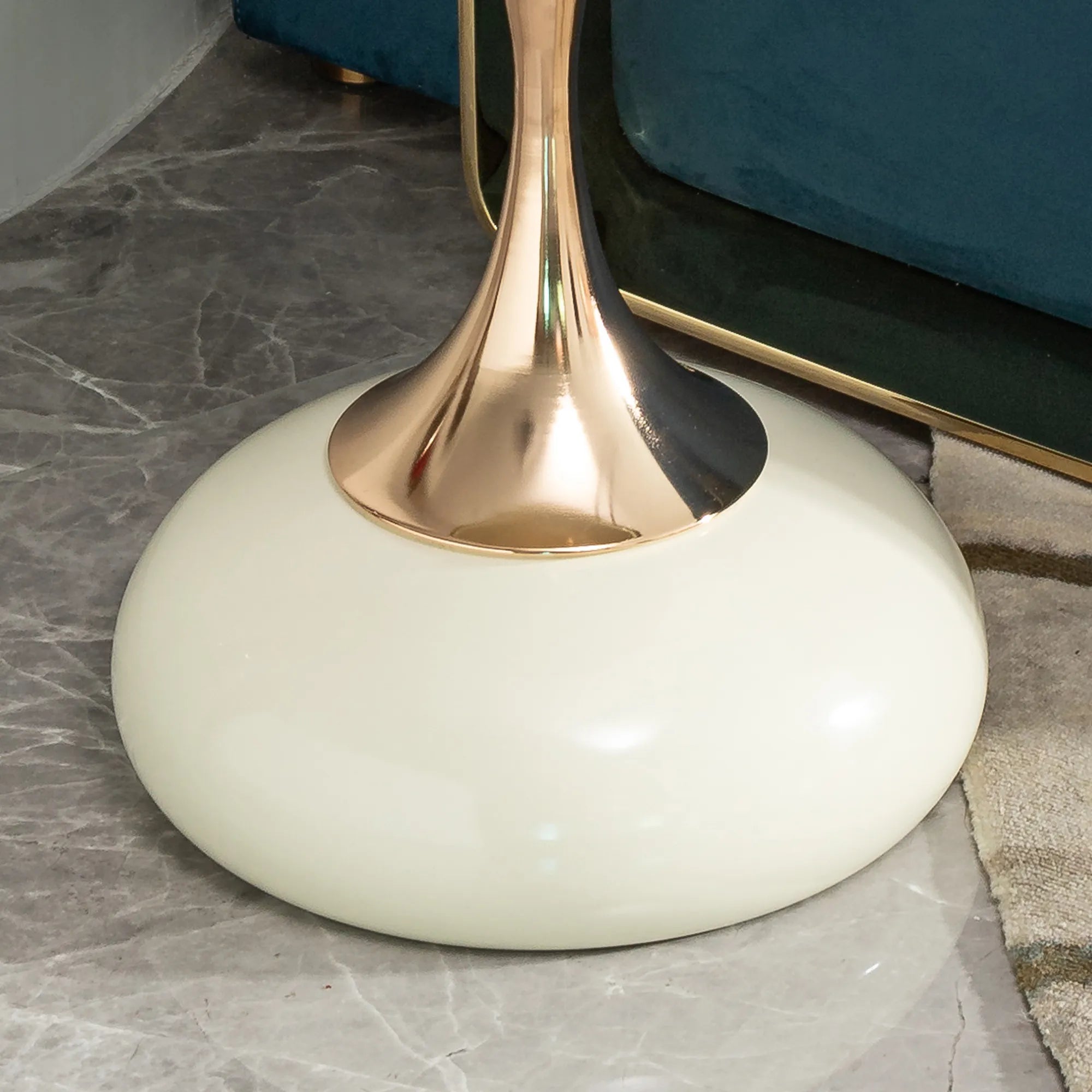 Mermaid Tail Round Metal End Table