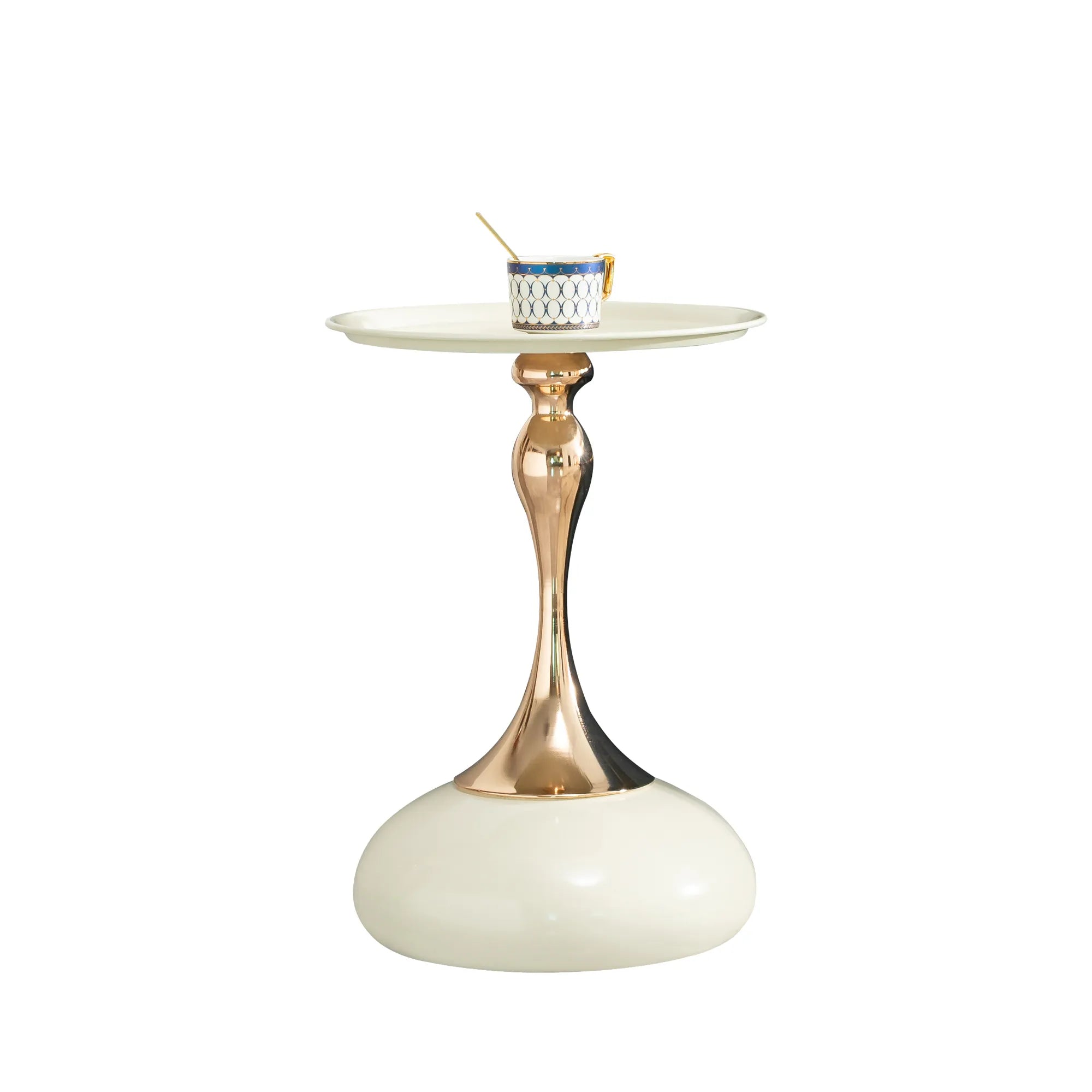 Mermaid Tail Round Metal End Table